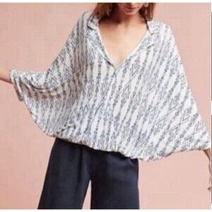 Anthropologie Postmark Kimono Style Top Aztec Southwestern Print Lagenlook XS/S
